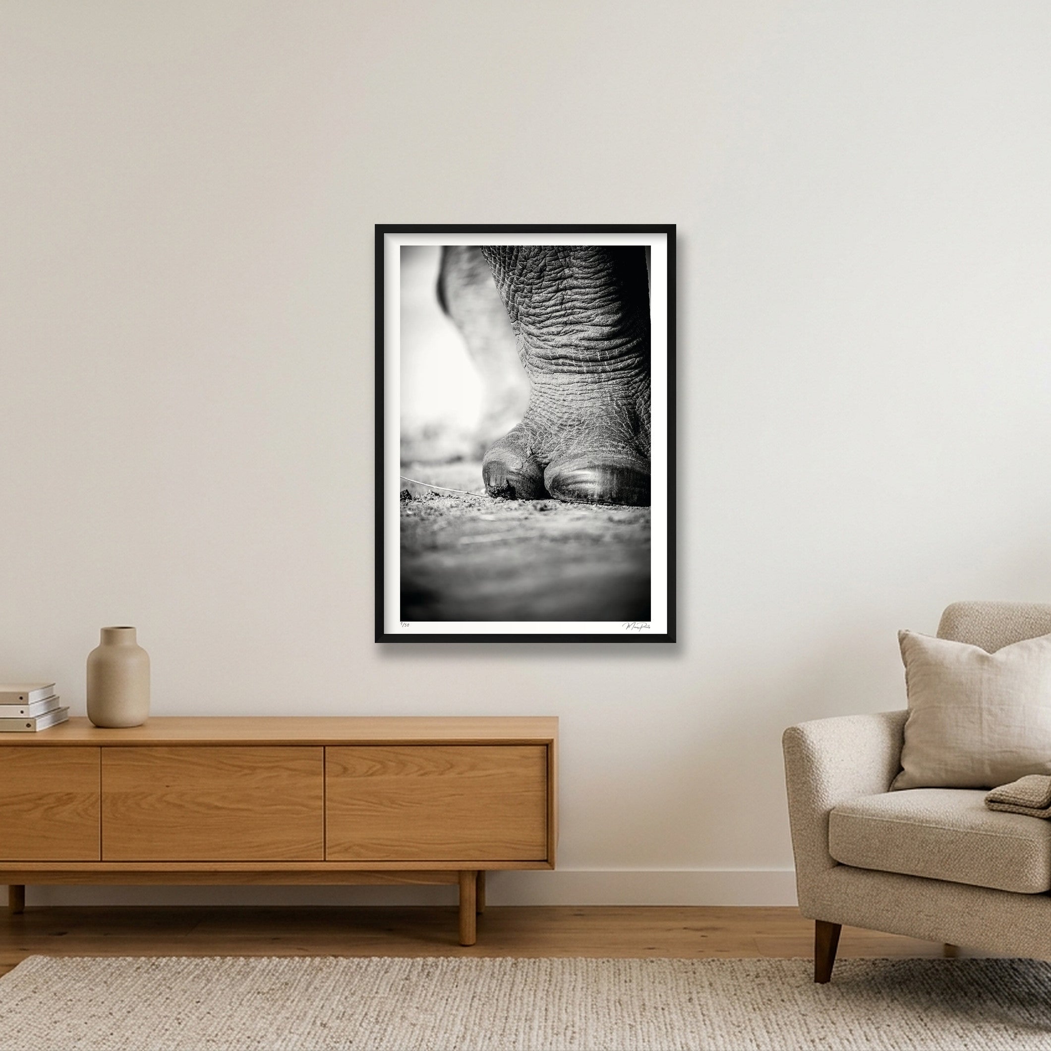 The Standing Guard — A1 (59×84cm, 23×33") Black Frame