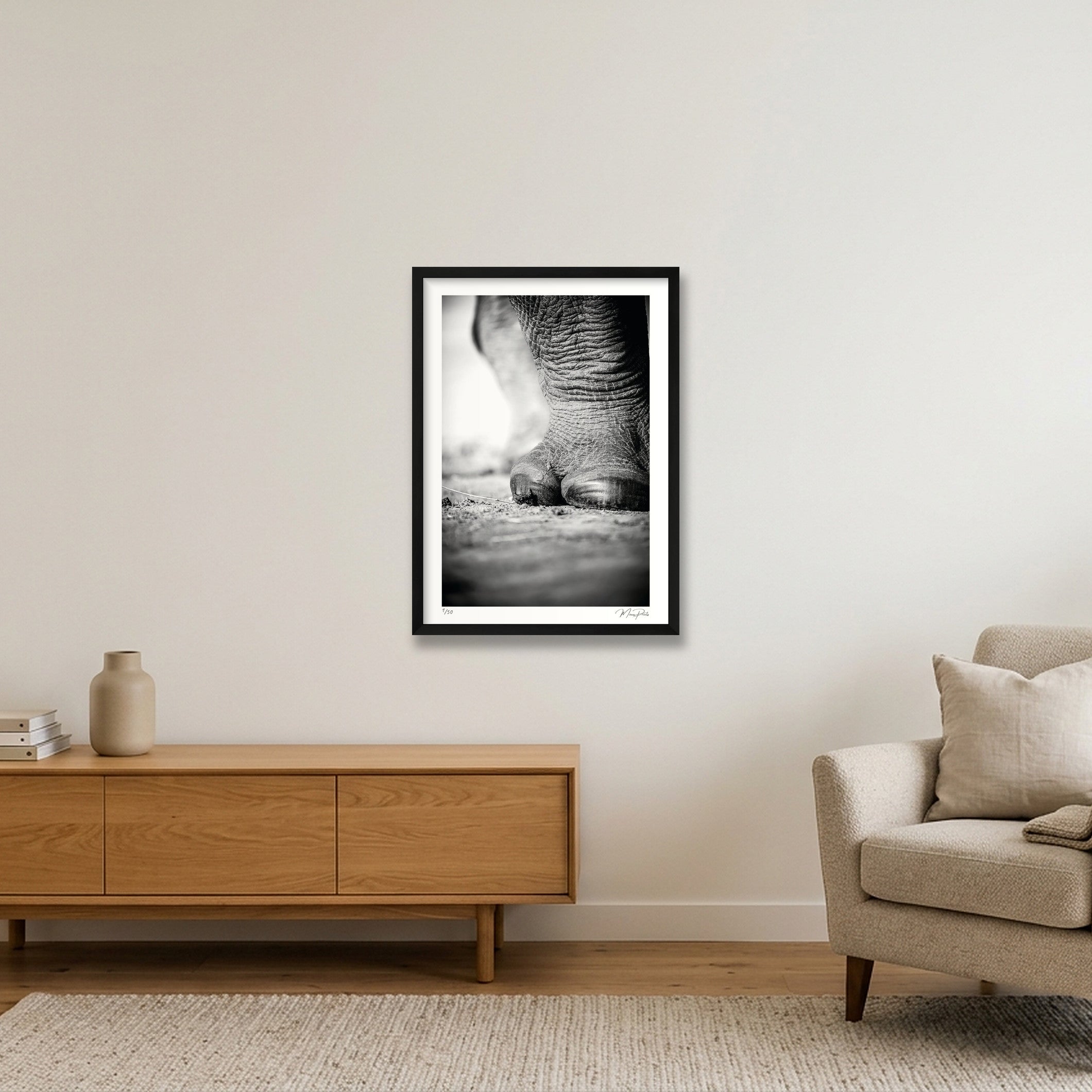 The Standing Guard — A2 (42×59cm, 17×23") Black Frame