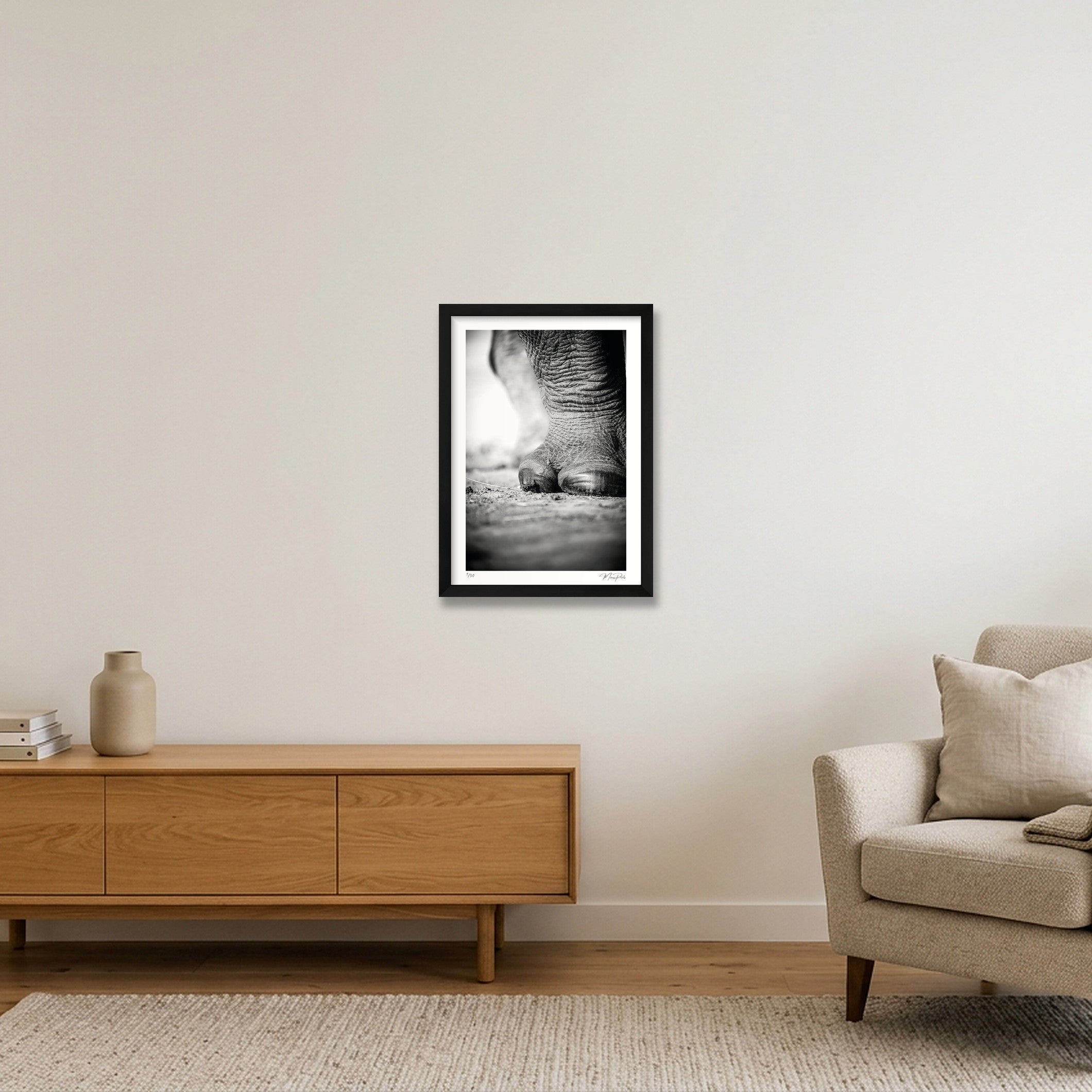 The Standing Guard — A3 (30×42cm, 12×17") Black Frame
